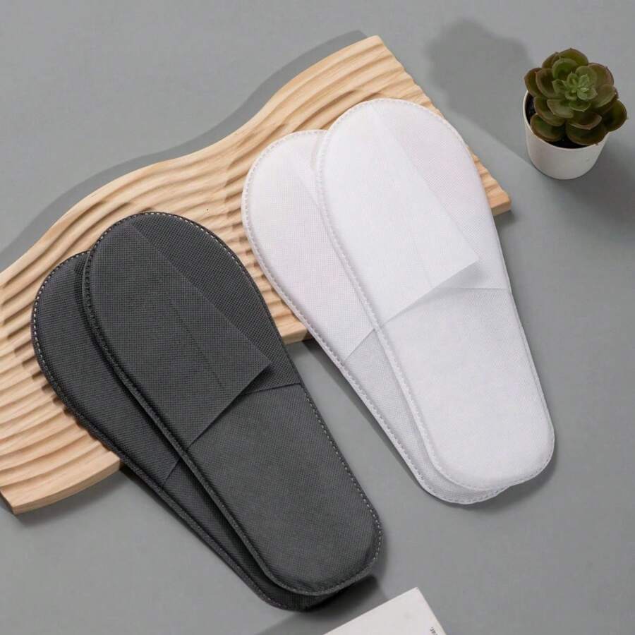 5 piezas Chanclas desechables de hotel, material no tejido ecológico, para organizar y almacenar, para el hogar, la oficina, la escuela, accesorios para zapatos y botas - Multicolor - Ver 1