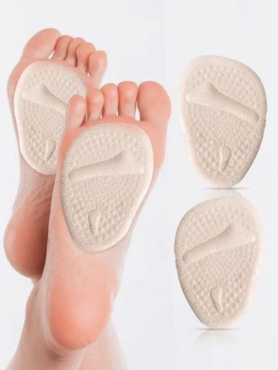 1 par de almohadillas de silicona suave para la parte delantera del pie de talla grande, cojines cómodos antidolor y antirozaduras para tacones altos, zapatos, sandalias