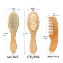 3 paquete de regalo para bebé de niñas con nombre personalizado, cepillo de pelo de bebé de madera personalizado, cepillo de bebé personalizado, regalo de baby shower para niñas, regalo de recuerdo para bebé