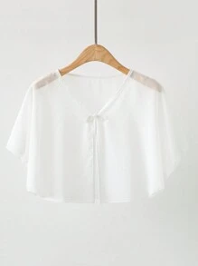 1 peça Xaile de Proteção Solar para Mulheres, Cobertura Fina Aleatória Simples e Fashion para Camisole, Cobertura para Vestidos de Verão
