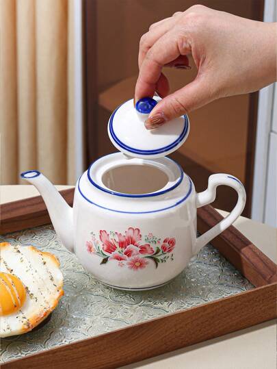 1 件加厚陶瓷家用厨房咖啡茶壶，适用于茶、咖啡、牛奶、果汁、户外、婚礼、派对、礼物、生日、圣诞节