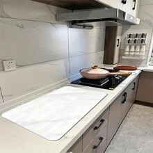 1個石頭碗水槽架，吸水、耐熱的珪藻土水槽托盤，適用於碗、瓶、杯和寵物碗 - 彩色 - 查看 9