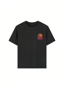 Tween-Mädchen Ein lässig bedrucktes T-Shirt mit Rundhalsausschnitt und kurzen Ärmeln für Jungen, entworfen für Sommerstudenten und kleine Kinder! Kleidung, Grafik-T-Shirts, Sommeroberteile, Kleidung