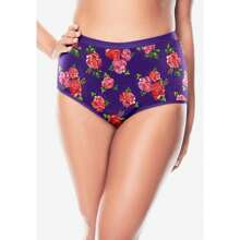 Comfort Choice Plus Size Full Coverage Cotton Brief 10-Pack - GARDEN PLAID PACK - View 2