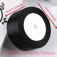 1 rollo de cinta de raso de 4 cm de ancho para accesorios de flor artificial, corbatín, envoltura de regalos y decoración de repostería. Banda de cinta para hacer accesorios de ramo para bodas, decoración de pasteles, hacer flores de rosa de bricolaje, envoltura de regalos, fiesta de bodas, día de las madres, envoltura de bouquet floral de San Valentín