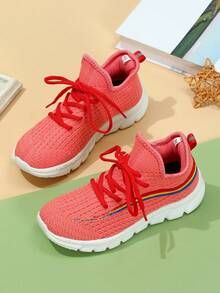 Lightweight And Breathable Multicolor Foot Protective Shoes For Outdoor Dancing, Fitness And Jogging With Easy Slip-On And Soft Comfortable Breathable Travel Walking Sports School Shoes With Wide Lace-Up Sports Shoes. - Multicolor - View 2