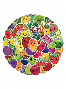 Finego 120 Pcs Hey Bear Sensory Fruit Stickers Decals Waterproof Vinyl For Fruit Party Decorations For Phone Skateboard Laptop Stickers, Bulk Sticker Packs For Boys Girls Teens Adults - Multicolor - View 8