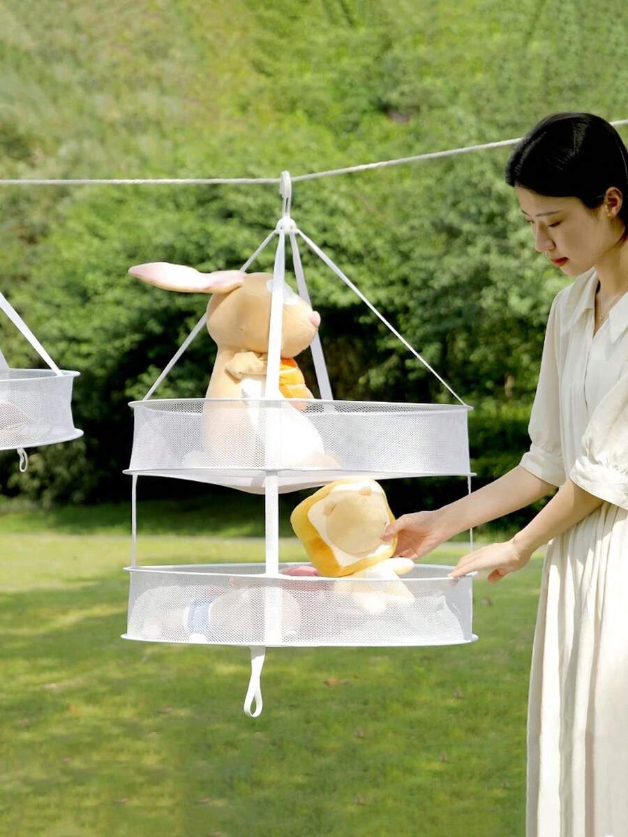 1pc/Foldable Laundry Basket, MultiFunctional Mesh Clothes Storage And