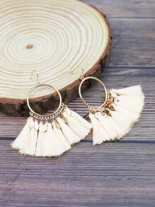 TopHanqi 3pairs Tassel Decor Earrings
