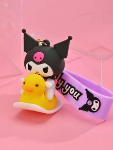 1pc  Cartoon Cute Kitty  Creative Action Figure Pendant, Unisex Keychain For Car/Backpack Decoration, Gift For Couples - Multicolor - View 16