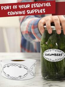 150PCS Etiqueta autoadhesiva soluble en agua que se puede escribir, etiqueta para latas de almacenamiento de color, etiqueta adhesiva de papel que se disuelve en agua, etiqueta adhesiva de papel para bolsas de regalo de fiesta de bodas, bolsas de regalo de fiesta de cocina - Blanco y Negro - Ver 6