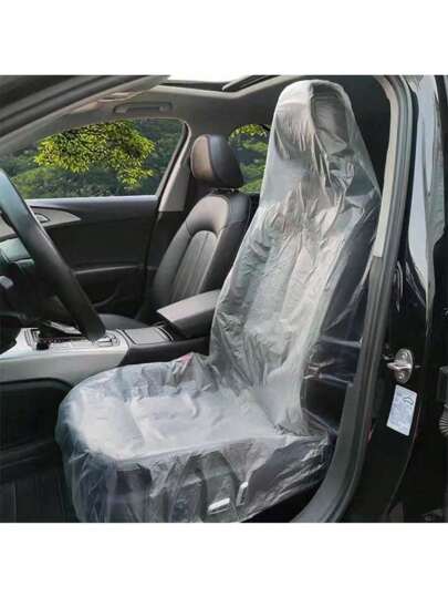 10pcs Disposable Car Seat Covers With Pe Coating For Automotive Maintenance And Repair Services