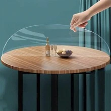 1pc, Clear Round PVC Tablecloth, Thick Transparent Table Protector Cover, Waterprof Scratch-Resistant Heat-Resistant, Home Hotel Dining Table Tea Table Protector - Transparent 1.5mm - View 5