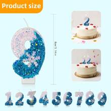 Velitas De Números De Cumpleaños Para Pastel - azul - Ver 7