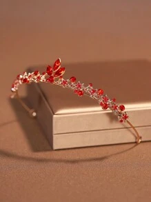 1pc Elegant Minimalist Alloy Crown Hair Accessory For Women, Suitable For Wedding, Birthday