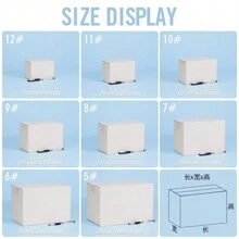 10pcs White/Pink/Black Corrugated Cardboard Postal Boxes, General Shipping Packing Cartons Back To School - White - View 5