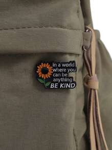 1pc Cute Sunflower Shaped Metal Badge Pin/Button Brooch, Suitable For Men Daily Casual Apparel And Skirts Accessory Gift Valentines,Mom,Mother,Mother's Day,Gift - Sunflower - View 6