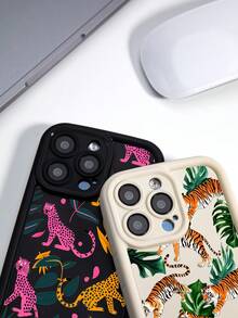 1 pieza Funda de teléfono de alta definición compatible con iPhone 15 Pro Max/15 Plus - Negro - Ver 2