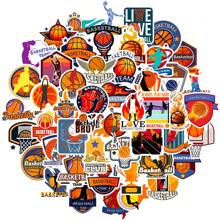 50入組籃球防水DIY創意塗鴉貼紙，適用於吉他滑板水瓶杠頭盔滑雪板筆記型電腦手機殼冰箱門行李箱涂鴉貼紙 - 彩色 - 查看 2