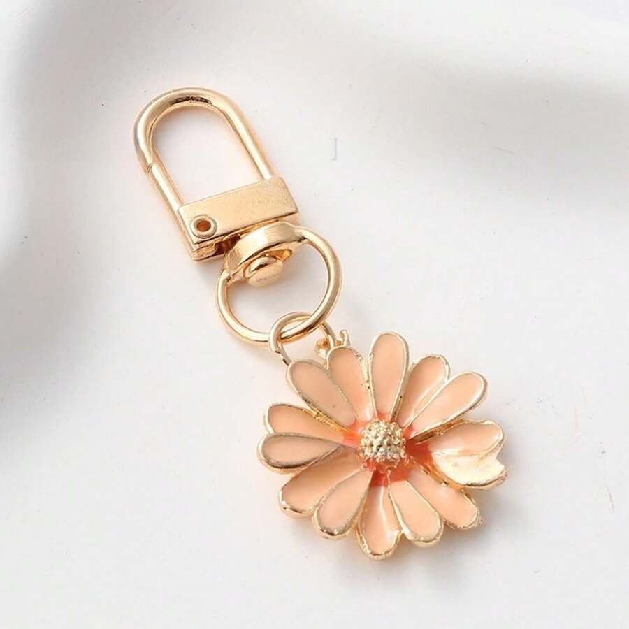 1/4pcs Handmade Pear Blossom Oil Drop Flower Key Chain, Minimalist