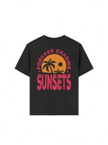 Tween-Mädchen Ein lässig bedrucktes T-Shirt mit Rundhalsausschnitt und kurzen Ärmeln für Jungen, entworfen für Sommerstudenten und kleine Kinder! Kleidung, Grafik-T-Shirts, Sommeroberteile, Kleidung