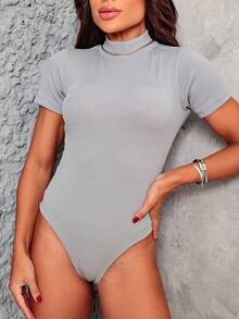 Women Bodysuits - Grey - View 2