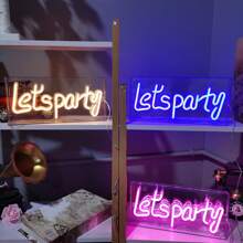 1入LED亞克力霓虹燈台上夜燈,電池/USB供電霓虹招牌,浪漫派對氛圍家居房間裝飾 - 亞克力板霓虹燈 - 查看 5