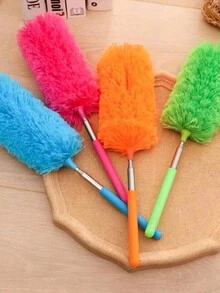 隨機調節可伸縮微纖維塵掃，家用除塵刷工具，家用空調配件車內家具清潔刷 - 隨機顏色 - 查看 5