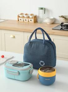 Set de 3 piezas de cubiertos portátiles para almuerzo, caja Bento de material PP que se puede calentar en microondas, adecuado para almuerzos en el trabajo y la escuela