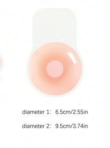 2 件可重复使用的硅胶乳房花瓣，隐形乳沟增强胸罩，适用于露背无肩带连衣裙、新娘婚礼胸罩、提升小胸部、夏季防汗乳头贴、运动插入物 - 杏色 - 查看 10
