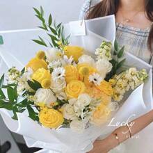 20 张哑光白色和粉色防水花卉包装纸，带边缘，鲜花花束礼品包装花店用品，10 包白色，10 包粉色，圣诞节 - 霧面-白色和粉紅色 - 查看 4