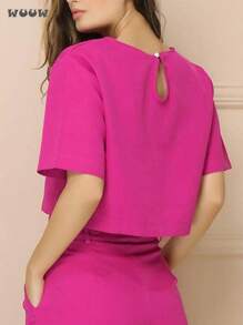 Women Two-Piece Outfits - Purple - View 6
