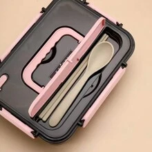 1/2入組可微波便當盒，高容量可重複使用3個分隔格食物容器，防漏且食品安全，戶外釣魚露營家庭廚房配件，適合成人和兒童 - 藍色 - 查看 4