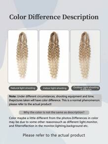 24 Inch Wavy Dreadlocks Synthetic Curly Ends Double Ended Dreadlock Extensions, 5 Strands Synthetic Dreads Extensions Straight Curly Boho Handmade Dreads Hippie Style Dreadlocks For Woman For Women Daily Used And Party Christmas New Year Carnival Music Festival Used (Curly 5 Strands/Pack) - Multicolor - View 7