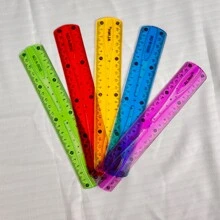 Alinh 5入組彩色可彎曲尺，彈性尺，學生畫圖測量工具，隨機顏色發貨 - 彩色 - 查看 7
