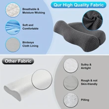 1pc Cervical Memory Foam Pillow, Neck Pillows For Neck And Shoulder, Ergonomic Orthopedic Sleeping Neck Support Pillow For Side Sleepers, Back And Stomach Sleepers - 灰色 - 查看 8