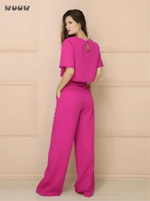 Women Two-Piece Outfits - Purple - View 2