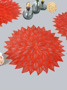 Placemats 1/4piece Set PVC Place Mats For Kitchen Table Indoor/Outdoor Washable Heat-Resistant Placemat Wipeable Dining Table Mats For Wedding,Camping, Festival, Party