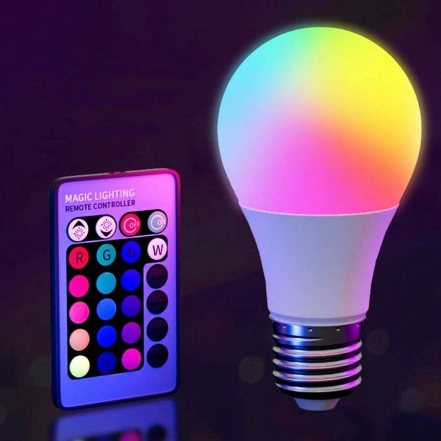 Computenga Foco Bombilla Led Rgbw De Control Remoto - Blanco - Ver 1