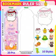 1 Box/20Pcs Cute Animal Bookmark, Different Fruit Theme Bookmarks For Reading Enthusiasts Gift Graduation Season Gift, Creative Aesthetics Cartoon Bookmart For Teens Writers Teachers Students School Supplies,Back To School