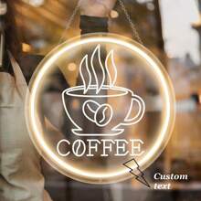 Dấu hiệu neon tùy chỉnh, Dấu hiệu neon có thể được tùy chỉnh làm trang trí tường, với mặt sau tròn, Dấu hiệu neon được cá nhân hóa làm quà tặng tiệc sinh nhật đám cưới, Phòng ngủ, Hang người, Quầy bar, Cửa hàng, Biển hiệu tên cửa hàng thương mại Dấu hiệu neon, Lưu ý: Chữ cái + Thiết kế nghệ thuật đường nét đơn giản - Một cỡ - Xem 3