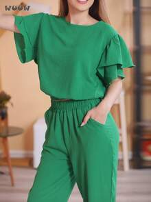 Women Two-Piece Outfits - màu xanh lá - Xem 3