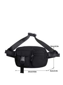 极简主义腰包多口袋男士帅气胸包，大容量多口袋斜挎包，手机夏季包通勤包学校毕业礼物新生返校多功能宿舍大学万圣节礼物秋季圣诞节腰包冬季圣诞节礼物腰包笔记本电脑感恩节假期收纳包斜挎包单肩包骑行包黑色包徒步旅行学生多功能户外便携时尚休闲 Goyard 度假腰包男士旅行礼物 - 黑色 - 查看 5