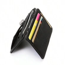 Cartera mágica creativa multifuncional, portátil con cremallera para tarjetas, monedas y artículos pequeños, estilo corto - Multicolor - Ver 7