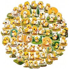 60 piezas Pegatinas de graffiti de pato animado Pegatina de anime T5707 - T5707 - Ver 2