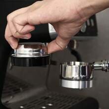 1 个，51 毫米/53 毫米/58 毫米，（银色/黑色）铝合金咖啡定量漏斗转接环，咖啡定量环，咖啡机手柄转接环，适用于咖啡学校用品，返校 - 彩色 - 查看 10