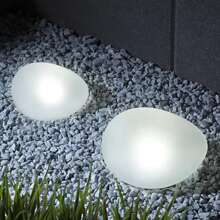 1pc Solar Buried Light With Pebbles For Home Garden Lawn, Pathway Lights, Solar Stone Lights - White - View 6