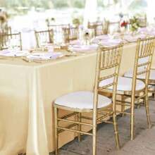 fani 12Packs Satin Tablecloth 57 X 108 Inch Overlay Satin Table Cover Premium Rectangle Bright Silk Tablecloth Smooth Fabric Table Decoration For Wedding Banquet Party Birthday Events Restaurant - Rượu sâm banh - Xem 6