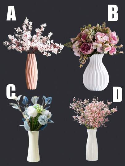 1pc Minimalist Vase ation Living Room Bedroom TV Cabinet Shelf, Plastic Hydroponics, Creative Flower Arrangement Vase, Artificial Groen Plants, Faux Flowers, Tafel ation, Dining Birthday Graduation Home Glass view 7