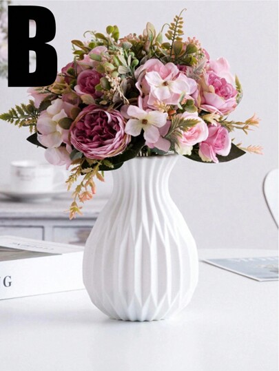 1pc Minimalist Vase ation Living Room Bedroom TV Cabinet Shelf, Plastic Hydroponics, Creative Flower Arrangement Vase, Artificial Groen Plants, Faux Flowers, Tafel ation, Dining Birthday Graduation Home Glass